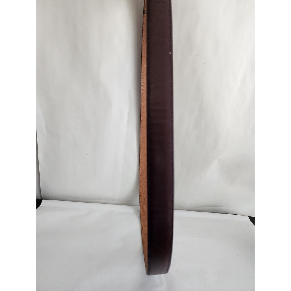 Danbury Genuine Leather Dark Brown Men's Dress Belt Silver Buckle Size 48